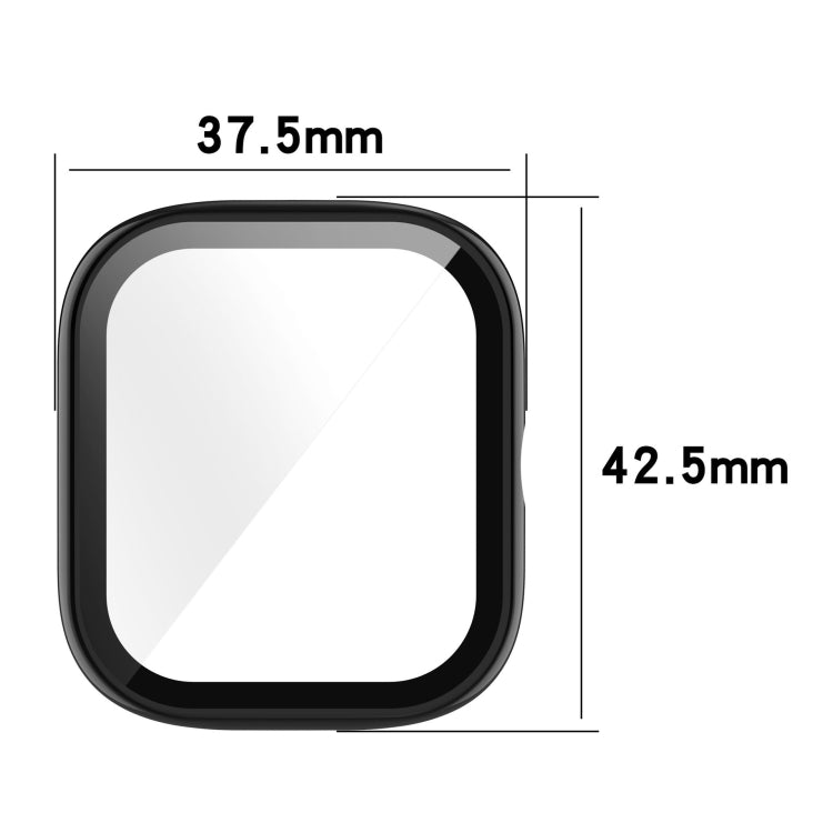 For Amazfit GTS 2 mini PC + Tempered Glass Watch Protective Case(Black) - Watch Cases by buy2fix | Online Shopping UK | buy2fix