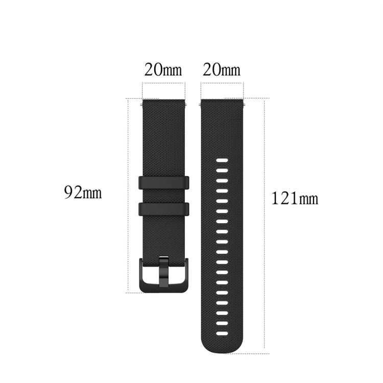 For Garmin Silicone Smart Watch Watch Band, Size:20mm Universal(Army Green) - Watch Bands by buy2fix | Online Shopping UK | buy2fix