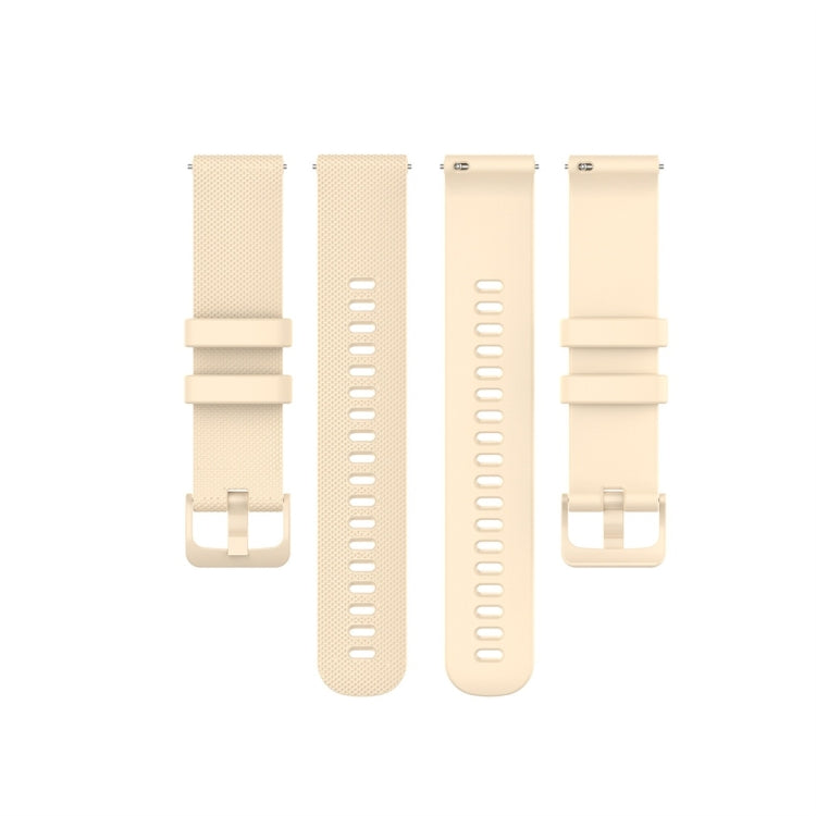 For Garmin Silicone Smart Watch Watch Band, Size:22mm Universal(Cream Color) - Watch Bands by buy2fix | Online Shopping UK | buy2fix