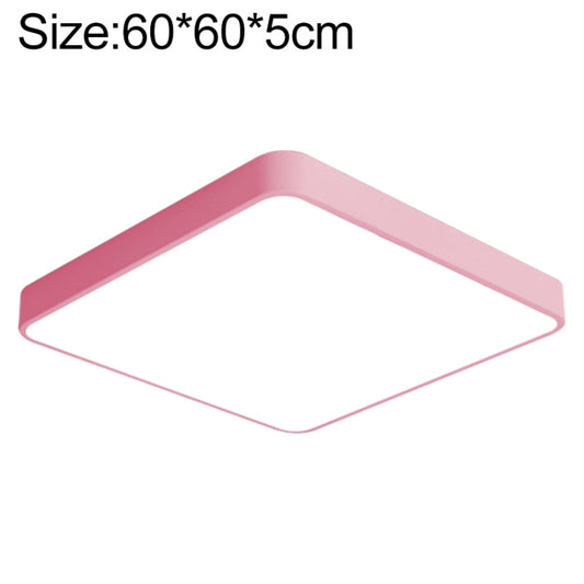 Macaron LED Square Ceiling Lamp, White Light, Size:60cm(Pink) - Hanging Light by buy2fix | Online Shopping UK | buy2fix