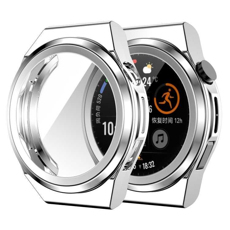 For Huawei Watch GT Runner Full Coverage TPU Electroplating Protective Case Cover(Silver) - Smart Wear by buy2fix | Online Shopping UK | buy2fix