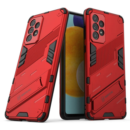 For Samsung Galaxy A73 5G Punk Armor 2 in 1 PC + TPU Shockproof Phone Case with Invisible Holder(Red) - Samsung Accessories by buy2fix | Online Shopping UK | buy2fix