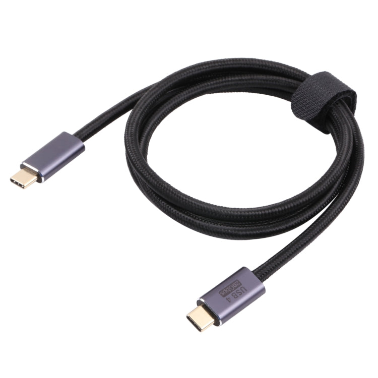 20Gbps USB 4 USB-C / Type-C Male to USB-C / Type-C Male Braided Data Cable, Cable Length:2m(Black) - Computer & Networking by buy2fix | Online Shopping UK | buy2fix