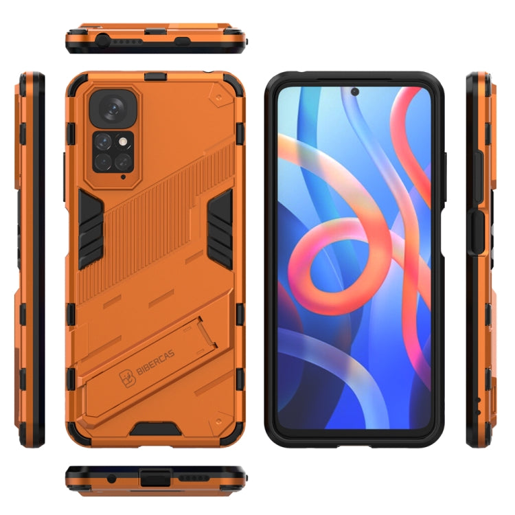 For Xiaomi Redmi Note 11 / Note 11S Global Punk Armor 2 in 1 PC + TPU Shockproof Phone Case with Invisible Holder(Orange) - Xiaomi Cases by buy2fix | Online Shopping UK | buy2fix