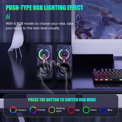 ONIKUMA L6 RGB Lighting Computer Audio with Bluetooth Function(Black) -  by ONIKUMA | Online Shopping UK | buy2fix