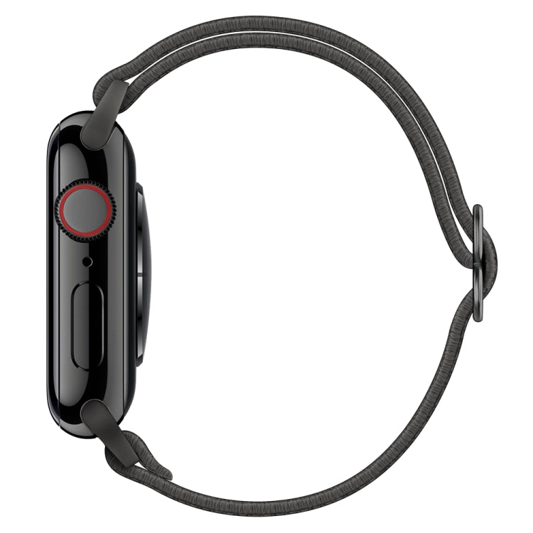 Polyester Nylon Watch Band For Apple Watch Ultra 49mm / Series 8&7 45mm / SE 2&6&SE&5&4 44mm / 3&2&1 42mm(Dark Grey) - Smart Wear by buy2fix | Online Shopping UK | buy2fix