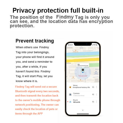 Findmy Tag Special Shape Smart Bluetooth Anti- lost Alarm Locator Tracker(Black) - Security by buy2fix | Online Shopping UK | buy2fix
