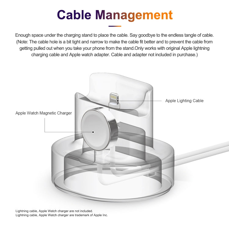 A001 3 In 1 Silicone Charging Holder for iPhone / iWatch / AirPods(White) - Apple Accessories by buy2fix | Online Shopping UK | buy2fix