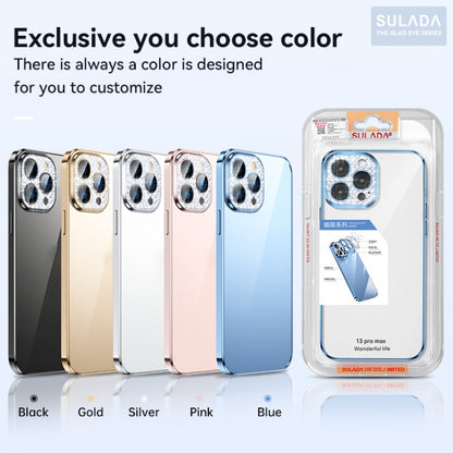 For iPhone 11 SULADA Diamond Lens Protector Plated Frosted Case (Sierra Blue) - iPhone 11 Cases by SULADA | Online Shopping UK | buy2fix