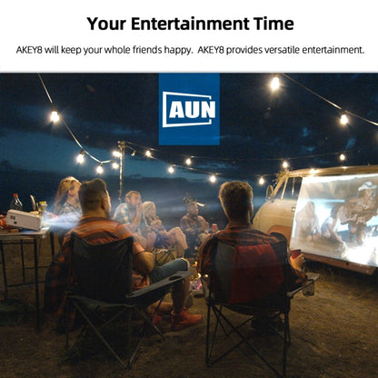 AUN AKEY8 1920x1080 6000 Lumens Portable Home Theater LED HD Digital Projector, Basic Version, UK Plug - Consumer Electronics by AUN | Online Shopping UK | buy2fix