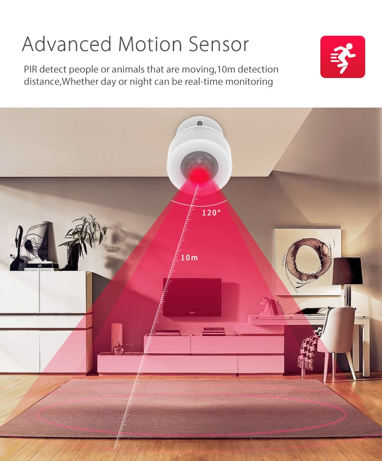 NEO NAS-PD07W WiFi PIR Motion Sensor with Temperature & Humidity Sensor - Security by NEO | Online Shopping UK | buy2fix