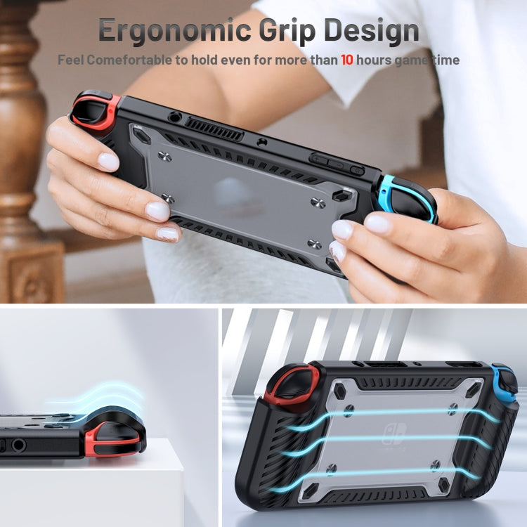 Game Handle Gamepad TPU+PC Protective Case for Switch OLED(Black) - Cases by buy2fix | Online Shopping UK | buy2fix