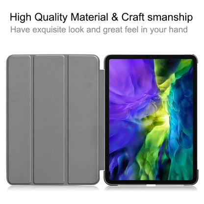 For iPad Pro 11 inch 2020 Custer Painted PU Leather Tablet Case with Sleep / Wake-up Function & 3-Fold Holder(Graffiti) - Apple Accessories by buy2fix | Online Shopping UK | buy2fix