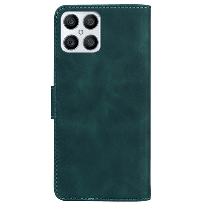 For Honor X8 Skin Feel Pure Color Flip Leather Phone Case(Green) - Mobile Accessories by buy2fix | Online Shopping UK | buy2fix