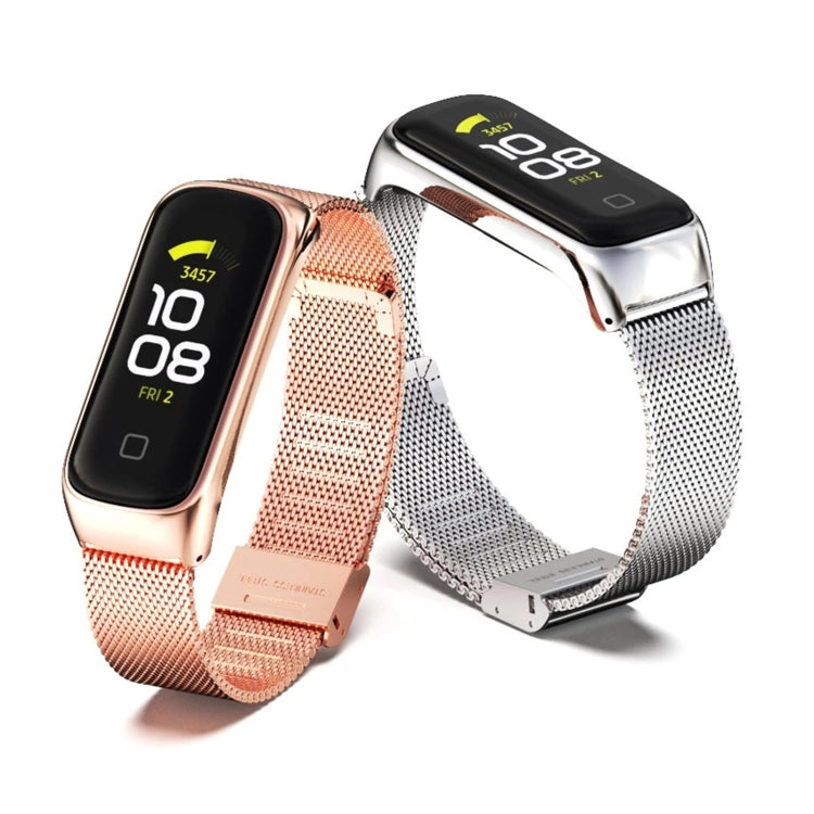 For Samsung Galaxy Fit 2 MIJOBS Milan Buckle Stainless Steel Watch Band(Rose Gold) - Watch Bands by MIJOBS | Online Shopping UK | buy2fix