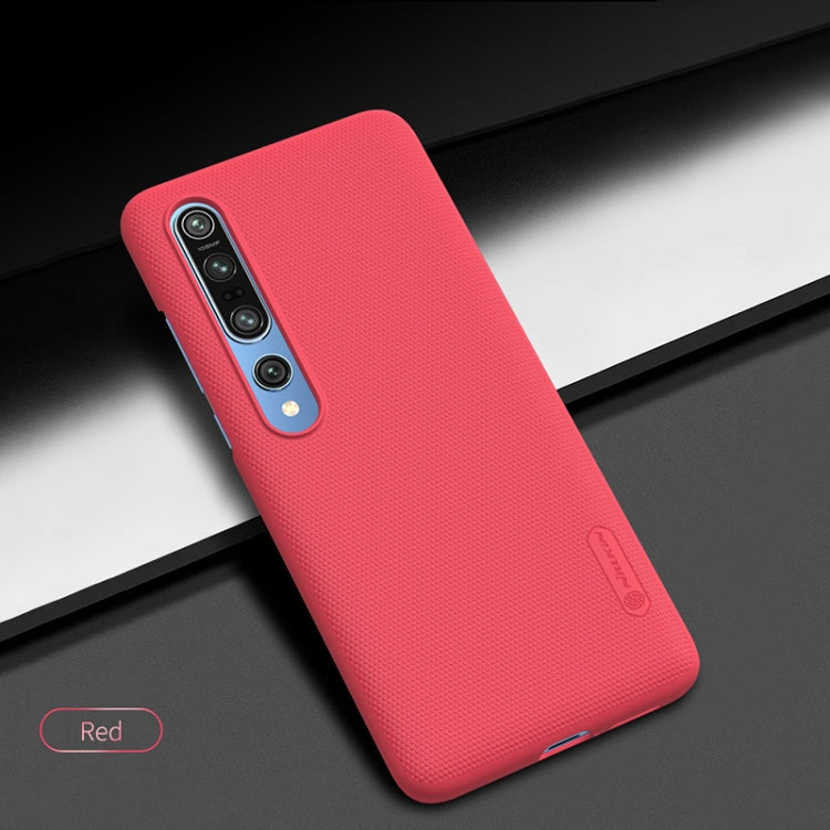 For Xiaomi Mi 10 5G / Mi 10 Pro 5G NILLKIN Frosted Concave-convex Texture PC Case(Red) - Xiaomi Cases by NILLKIN | Online Shopping UK | buy2fix