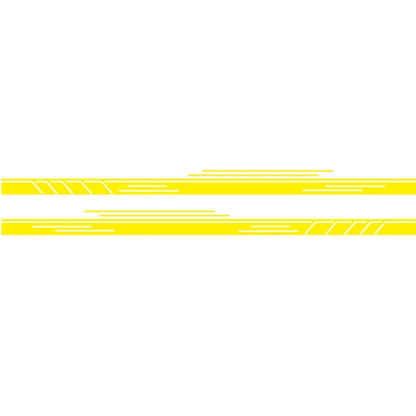 2 PCS/Set D-932 Stripe Pattern Car Modified Decorative Sticker(Yellow) - In Car by buy2fix | Online Shopping UK | buy2fix