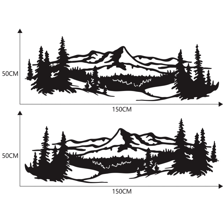 2 PCS/Set D-957 Mountains Pattern Car Modified Decorative Sticker(Black) - In Car by buy2fix | Online Shopping UK | buy2fix