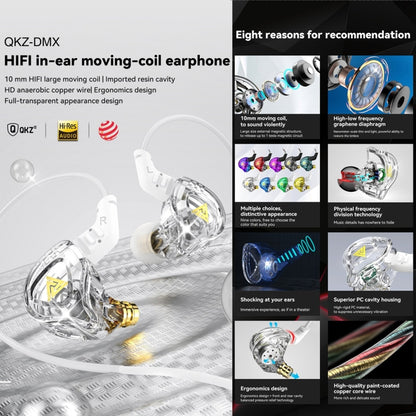 QKZ DMX Sports In-ear HIFI 3.5mm Wired Control Earphone with Mic(Colorful) - In Ear Wired Earphone by QKZ | Online Shopping UK | buy2fix