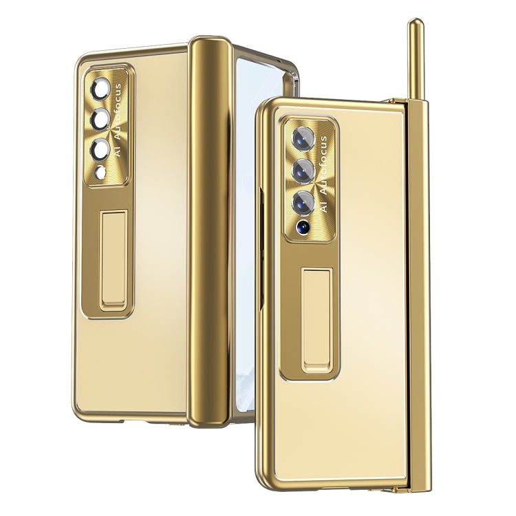 For Samsung Galaxy Z Fold4 Aluminum Alloy Double Hinge Shockproof Phone Protective Case(Gold) - Galaxy Z Fold4 5G Cases by buy2fix | Online Shopping UK | buy2fix