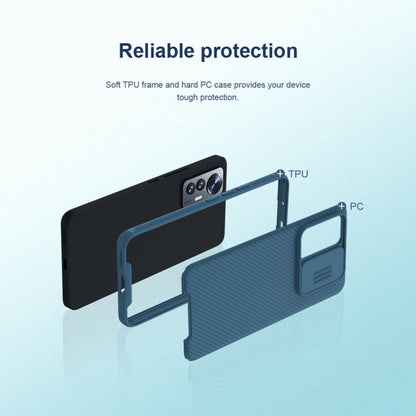 For Xiaomi  12 Lite NILLKIN Black Mirror Pro Series Camshield PC Phone Case(Blue) - Xiaomi Cases by NILLKIN | Online Shopping UK | buy2fix