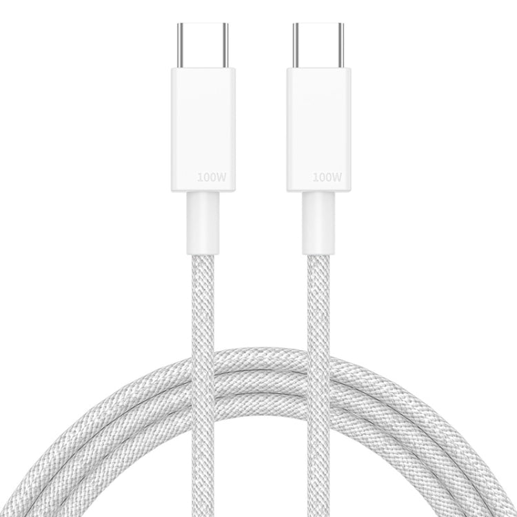 100W USB-C / Type-C to USB-C / Type-C Fast Charging Data Cable, Length:2m(White) -  by buy2fix | Online Shopping UK | buy2fix