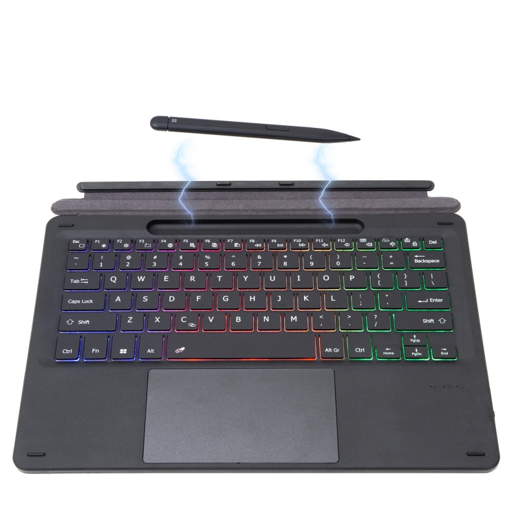 For Microsoft Surface Pro 8/Pro X KF17S Tri-color Backlit Touch Bluetooth Keyboard - Mobile Accessories by buy2fix | Online Shopping UK | buy2fix