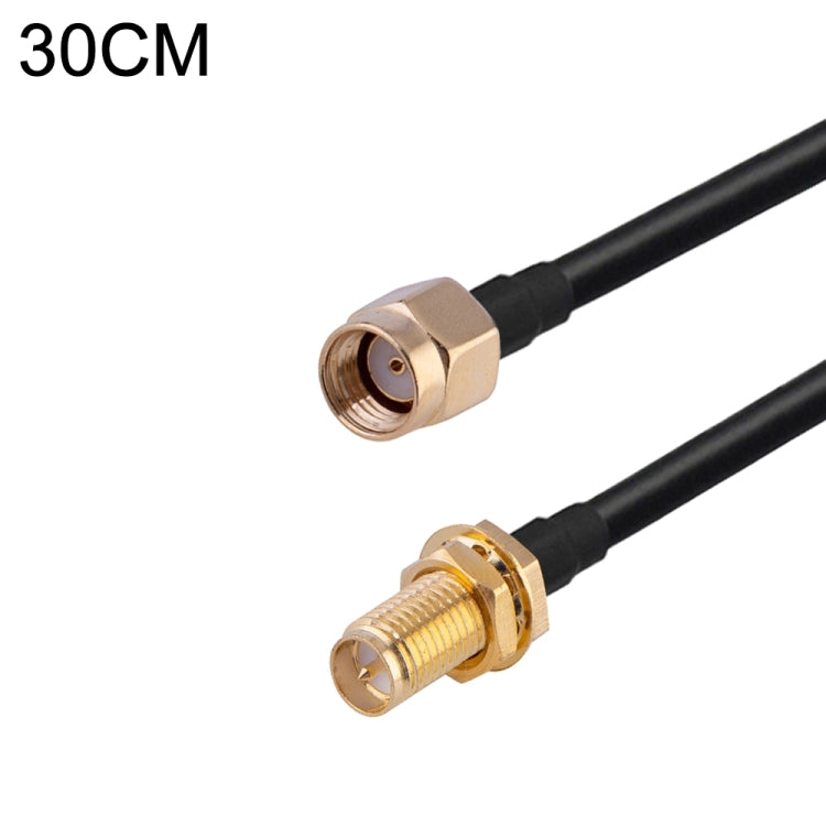 RP-SMA Male to RP-SMA Female RG174 RF Coaxial Adapter Cable, Length: 30cm - Connectors by buy2fix | Online Shopping UK | buy2fix