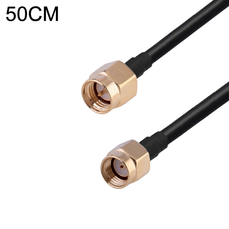 RP-SMA Male to SMA Male RG174 RF Coaxial Adapter Cable, Length: 50cm - Connectors by buy2fix | Online Shopping UK | buy2fix