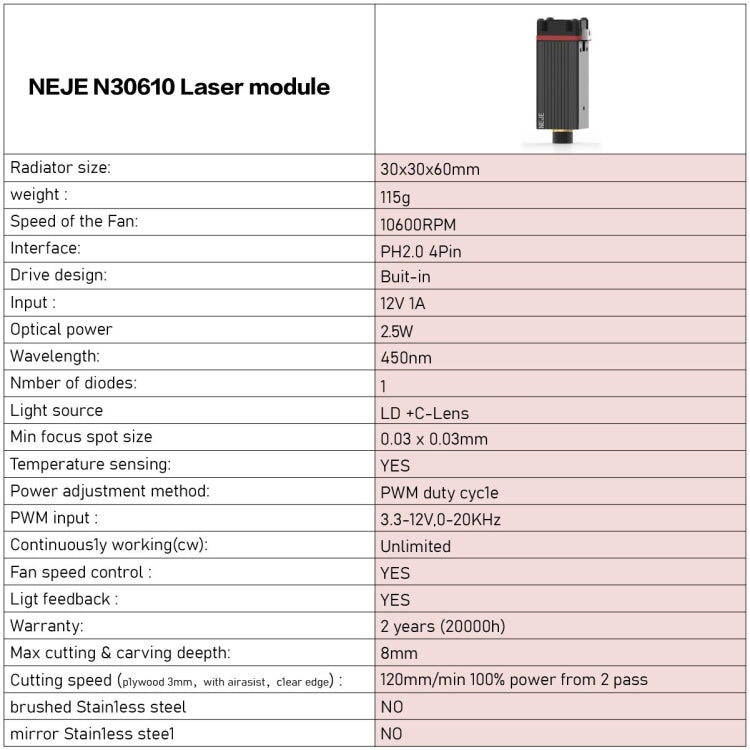 NEJE MASTER 3 Laser Engraver with N30610 Laser Module(US Plug) - Consumer Electronics by NEJE | Online Shopping UK | buy2fix