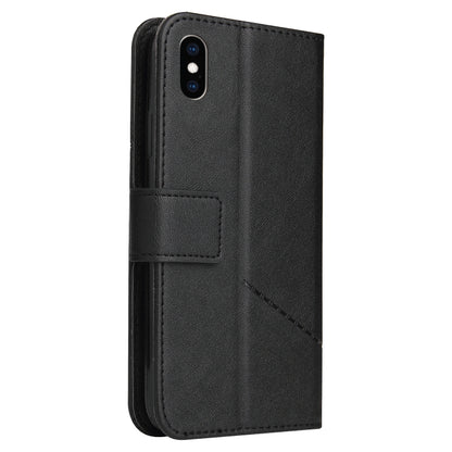 For iPhone X / XS GQUTROBE Right Angle Leather Phone Case(Black) - More iPhone Cases by GQUTROBE | Online Shopping UK | buy2fix