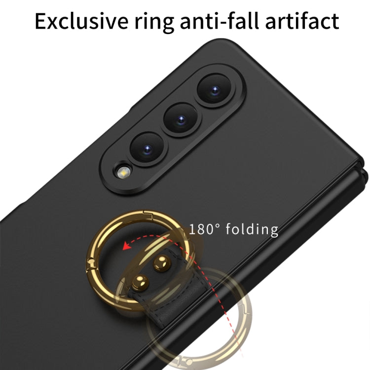 For Samsung Galaxy Z Fold4 GKK Ultra-thin PC Full Coverage Phone Case with Ring Holder(Gold) - Galaxy Z Fold4 5G Cases by GKK | Online Shopping UK | buy2fix