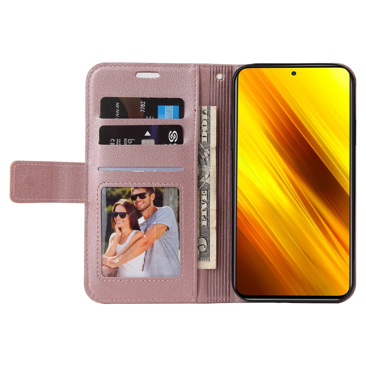 For Xiaomi Poco X3 NFC GQUTROBE Right Angle Leather Phone Case(Rose Gold) - Xiaomi Cases by GQUTROBE | Online Shopping UK | buy2fix