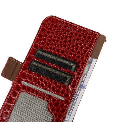 For Motorola Edge 30 Lite / Edge 30 Neo Crocodile Top Layer Cowhide Leather Phone Case(Red) - Motorola Cases by buy2fix | Online Shopping UK | buy2fix