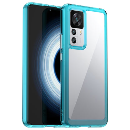 For Xiaomi Redmi K50 Ultra/Xiaomi 12T/Xiaomi 12T Pro Colorful Series Acrylic + TPU Phone Case(Transparent Blue) - Xiaomi Cases by buy2fix | Online Shopping UK | buy2fix