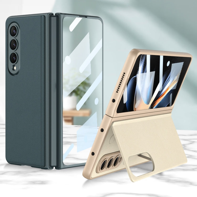 For Samsung Galaxy Z Fold4 GKK Integrated Ultra-thin Folding Leather Phone Case with Stand(Champagne Gold) - Galaxy Z Fold4 5G Cases by GKK | Online Shopping UK | buy2fix