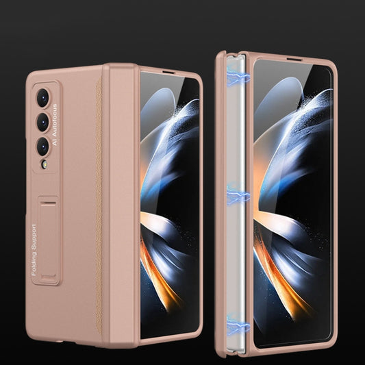 For Samsung Galaxy Z Fold4 GKK Magnetic Hinged Folding Full Phone Case(Gold) - Galaxy Z Fold4 5G Cases by GKK | Online Shopping UK | buy2fix
