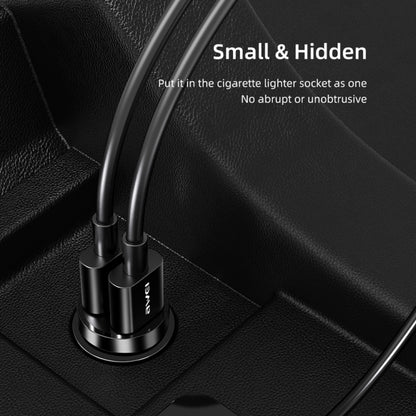 awei C-826 Mini Dual USB 2.4A Car Charger(Black) - In Car by awei | Online Shopping UK | buy2fix