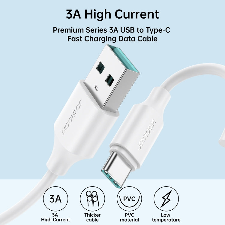 JOYROOM S-UC027A9 3A USB to USB-C/Type-C Fast Charging Data Cable, Length:0.25m(White) -  by JOYROOM | Online Shopping UK | buy2fix