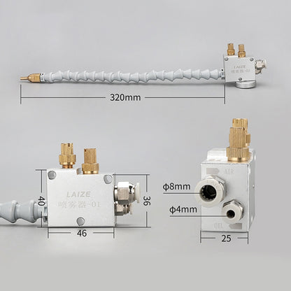 LAIZE CNC Lathe Mist Coolant Lubrication Spray Engraving Machine Cooling Sprayer With Magnetic Base -  by LAIZE | Online Shopping UK | buy2fix