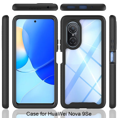 For Huawei Nova 9 SE Starry Sky Solid Color Shockproof TPU Clear PC Phone Case(Black) - Mobile Accessories by buy2fix | Online Shopping UK | buy2fix