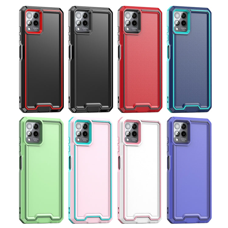 For T-Mobile Revvl 6 Pro 5G Armour Two-color TPU + PC Phone Case(Pink+Blue) - More Brand by buy2fix | Online Shopping UK | buy2fix