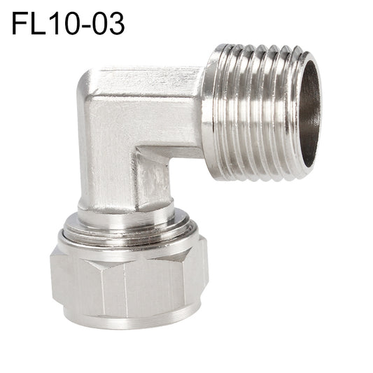FL10-03 LAIZE Nickel Plated Copper Trachea Quick Fitting Twist Elbow Lock Female Connector -  by LAIZE | Online Shopping UK | buy2fix