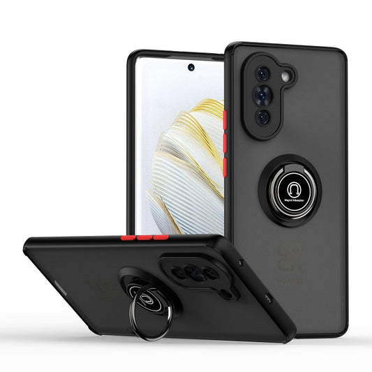For Huawei nova 10 Q Shadow 1 Series TPU + PC Phone Case with Ring Holder(Black+Red) - Huawei Cases by buy2fix | Online Shopping UK | buy2fix