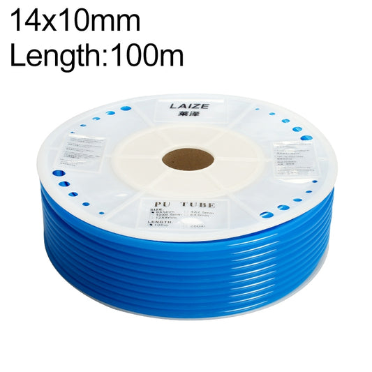 LAIZE Pneumatic Compressor Air Flexible PU Tube, Specification:14x10mm, 100m(Blue) - PU Air Pipe by LAIZE | Online Shopping UK | buy2fix