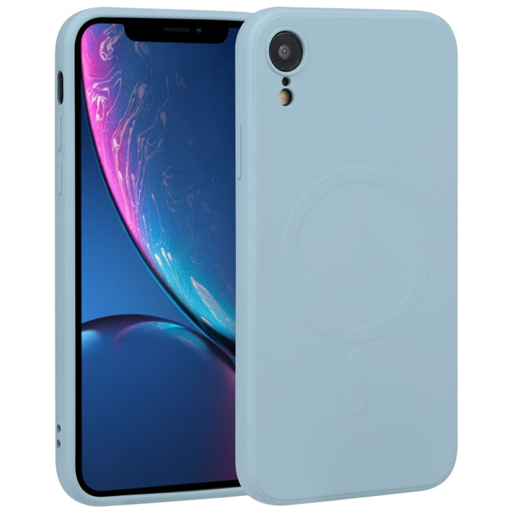 For iPhone XR Liquid Silicone Full Coverage Shockproof Magsafe Phone Case(Light Blue) - More iPhone Cases by buy2fix | Online Shopping UK | buy2fix
