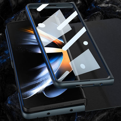 For Samsung Galaxy Z Fold4 GKK Integrated Flip Phone Case with Detachable Pen Holder(Green) - Galaxy Z Fold4 5G Cases by GKK | Online Shopping UK | buy2fix