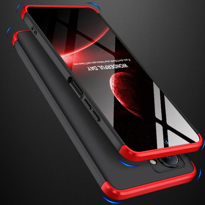 For Realme C33 GKK Three Stage Splicing Full Coverage PC Phone Case(Black Red) - Realme Cases by GKK | Online Shopping UK | buy2fix