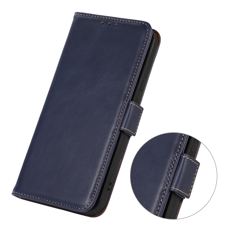 For Sony Xperia 5 IV Crazy Horse Top Layer Cowhide Leather Phone Case(Blue) - Sony Cases by buy2fix | Online Shopping UK | buy2fix