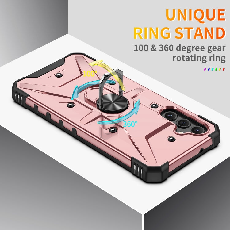 For Samsung Galaxy A14 5G Ring Holder Phone Case(Rose Gold) - Galaxy Phone Cases by buy2fix | Online Shopping UK | buy2fix
